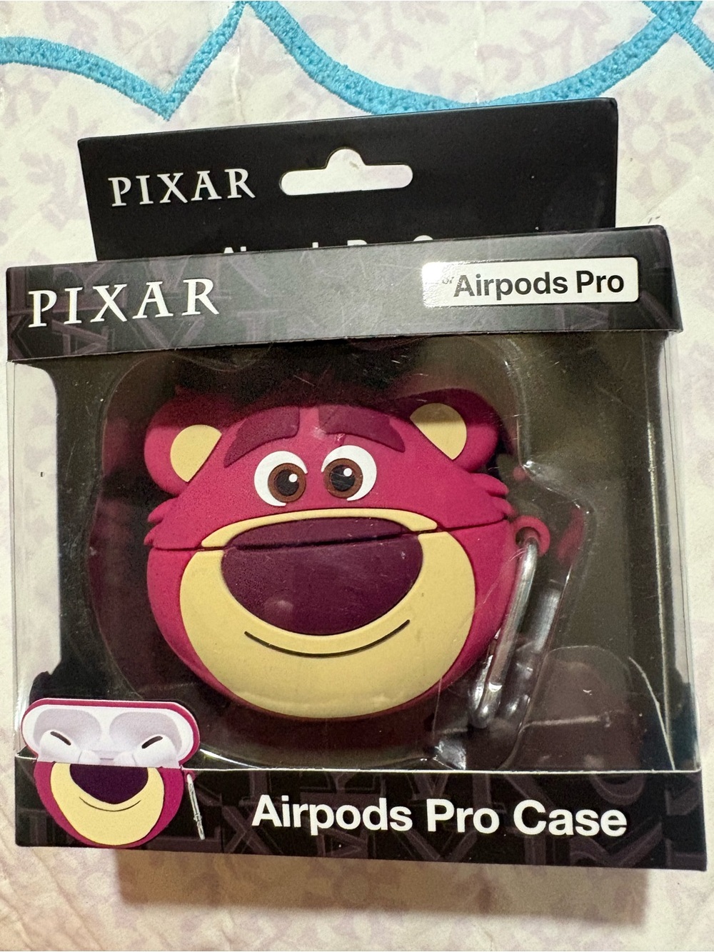 Pixar Lotso-Inspired Pink AirPods Pro Case with Carabiner